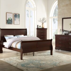 LOUIS PHILIP B3850 6 PC TWIN/FULL SLEIGH BEDROOM SET