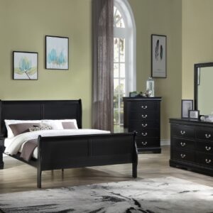 LOUIS PHILIP B3950 6 PC TWIN/FULL SLEIGH BEDROOM SET