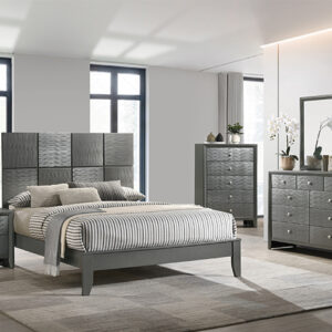 B4715 DENKER GUNMETAL 6PC QUEEN BEDROOM GROUP