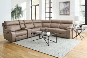 Theon - Stokes Toffee Reclining Sectional
